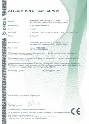 CE Certificate WL-STEP lift