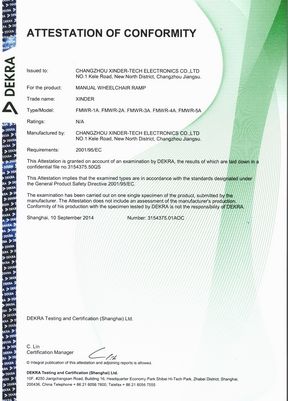 CE Certificate Manual ramp